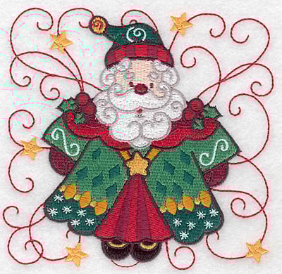 Embroidery Design: Santa D large<br> 4.98w X 4.89h | Embroidery Legacy Embroidery Design: Santa D large<br> 4.98w X 4.89h
