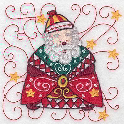 Embroidery Design: Santa E large<br> 5.00w X 4.98h | Embroidery Legacy Embroidery Design: Santa E large<br> 5.00w X 4.98h