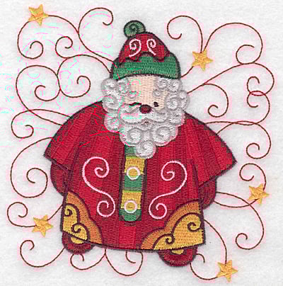 Embroidery Design: Santa H large<br> 5.00w X 5.00h