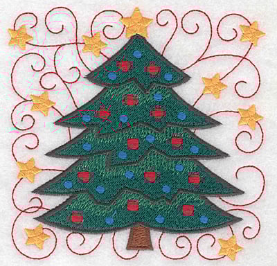 Embroidery Design: Christmas tree large<br> 4.98w X 4.98h | Embroidery Legacy Embroidery Design: Christmas tree large<br> 4.98w X 4.98h