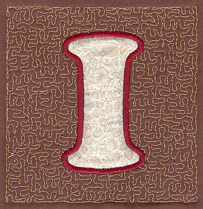 Embroidery Design: I Stipple A applique <br>4.00w X 3.82h