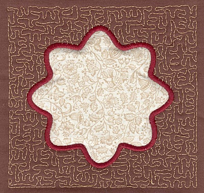 Embroidery Design: Flower Stipple A<br>3.94w X 3.82h