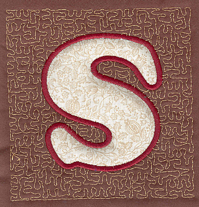Embroidery Design: S Stipple A<br>3.94w X 3.82h