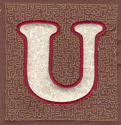Embroidery Design: U Stipple A<br>4.00w X 3.82h