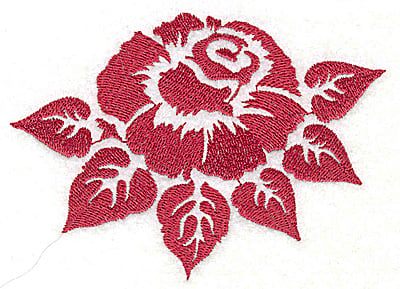 Embroidery Design: Stencil Flower D large<br> 4.55w X 3.30h