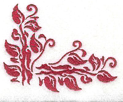 Embroidery Design: Stencil leaves corner<br> 3.85w X 3.04h | Embroidery Legacy Embroidery Design: Stencil leaves corner<br> 3.85w X 3.04h