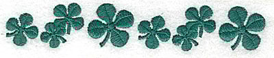 Embroidery Design: Clover row large<br> 4.93w X 0.90h | Embroidery Legacy Embroidery Design: Clover row large<br> 4.93w X 0.90h