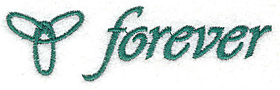 Embroidery Design: Forever<br> 3.51w X 1.00h