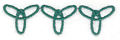 Embroidery Design: Forever symbol trio<br> 3.19w X 0.88h