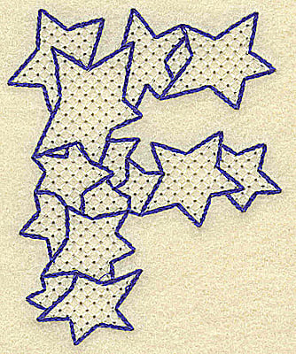 Embroidery Design: F large<br> 2.81w X 3.50h