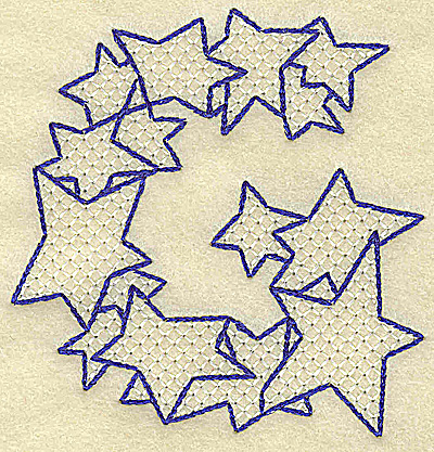 Embroidery Design: G large<br> 3.38w X 3.53h