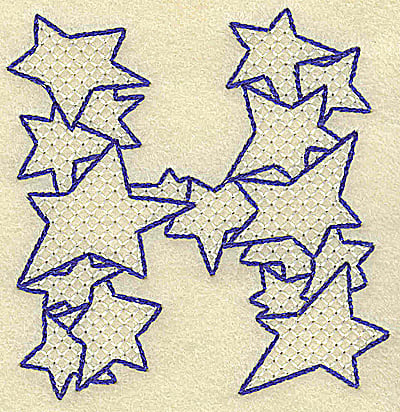 Embroidery Design: H large<br> 3.41w X 3.50h