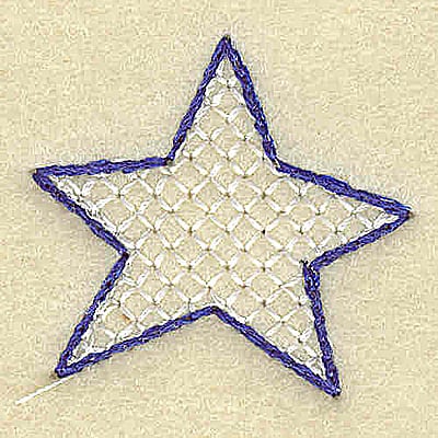 Embroidery Design: Period star large<br> 1.45w X 1.40h