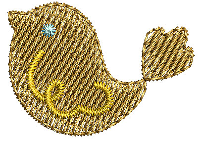 Embroidery Design: Birdie 1<br> 1.12w X 0.81h | Embroidery Legacy Embroidery Design: Birdie 1<br> 1.12w X 0.81h