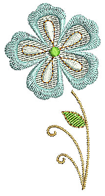 Embroidery Design: Summer flower 3<br> 1.60w X 3.12h