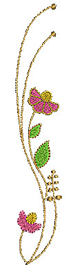 Embroidery Design: Summer flowers 1<br> 1.13w X 6.48h