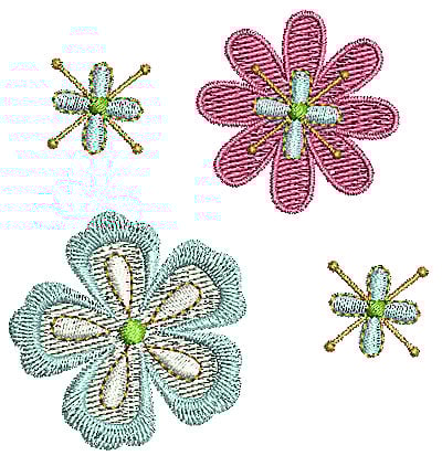 Embroidery Design: Summer flowers 2<br> 2.83w X 2.97h | Embroidery Legacy Embroidery Design: Summer flowers 2<br> 2.83w X 2.97h