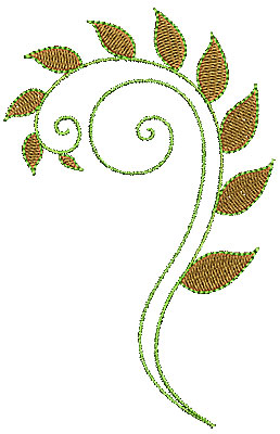 Embroidery Design: Floral swirl 1<br> 3.21w X 5.00h | Embroidery Legacy Embroidery Design: Floral swirl 1<br> 3.21w X 5.00h