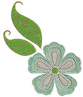 Embroidery Design: Summer flower 10<br> 4.13w X 5.00h