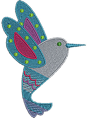 Embroidery Design: Hummingbird 1<br> 3.05w X 4.25h | Embroidery Legacy Embroidery Design: Hummingbird 1<br> 3.05w X 4.25h