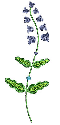 Embroidery Design: Summer flower 16<br> 2.44w X 6.50h | Embroidery Legacy Embroidery Design: Summer flower 16<br> 2.44w X 6.50h