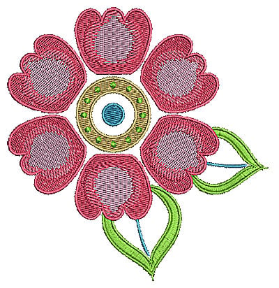 Embroidery Design: Summer flower 17<br> 4.96w X 5.18h | Embroidery Legacy Embroidery Design: Summer flower 17<br> 4.96w X 5.18h