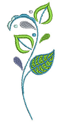 Embroidery Design: Summer flower 18<br> 2.61w X 6.50h | Embroidery Legacy Embroidery Design: Summer flower 18<br> 2.61w X 6.50h