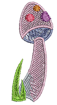 Embroidery Design: Summer mushroom 3<br> 0.91w X 2.20h | Embroidery Legacy Embroidery Design: Summer mushroom 3<br> 0.91w X 2.20h