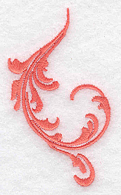 Embroidery Design: Swirl element 1A<br> 1.77w X 3.08h