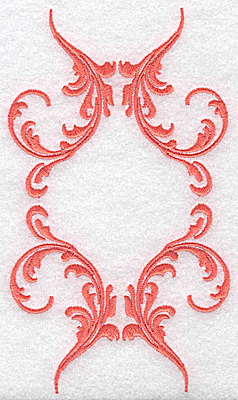 Embroidery Design: Swirl element 1E<br> 3.59w X 6.28h