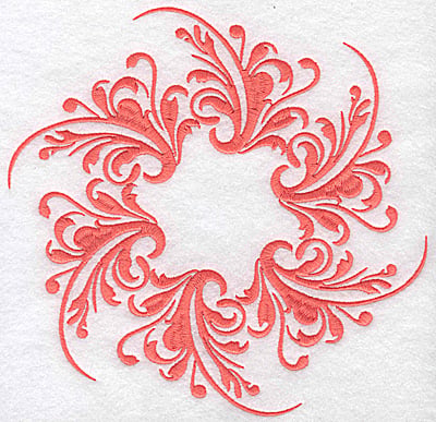 Embroidery Design: Swirl element 6C<br> 7.73w X 7.45h