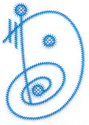 Embroidery Design: D large<br> 2.67w X 3.87h