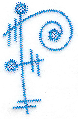 Embroidery Design: F large<br> 2.43w X 3.90h