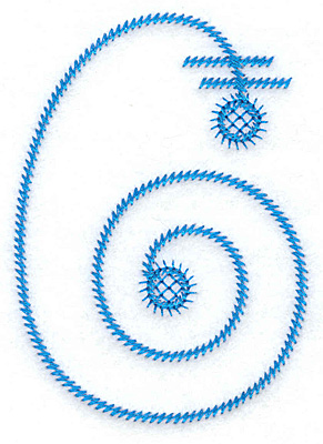 Embroidery Design: G large<br> 2.54w X 3.60h