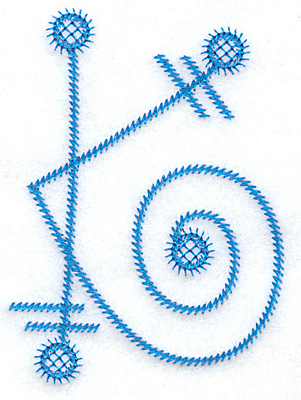 Embroidery Design: K large<br> 2.80w X 3.87h