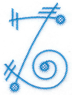 Embroidery Design: Z large<br> 2.79w X 3.90h