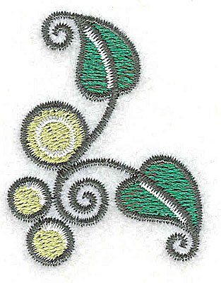 Embroidery Design: Leaves and vines C<br> 1.55w X 2.01h