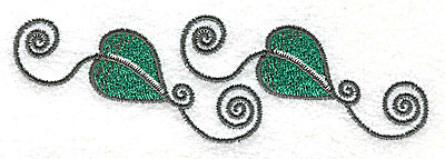 Embroidery Design: Leaves and vines E<br> 4.26w X 1.33h