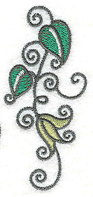 Embroidery Design: Leaves and vines G<br> 1.45w X 3.15h