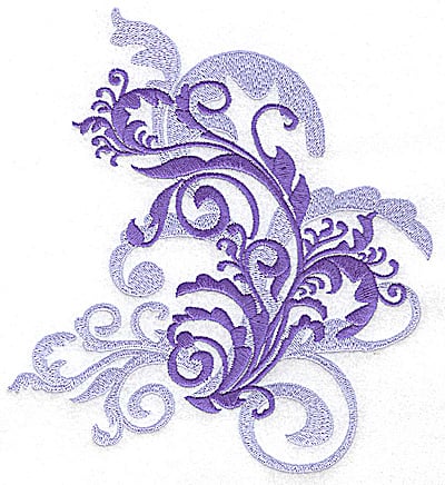 Embroidery Design: Leaf swirls large<br> 6.44w X 7.05h | Embroidery Legacy Embroidery Design: Leaf swirls large<br> 6.44w X 7.05h
