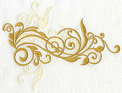 Embroidery Design: Leafy swirls large<br> 8.33w X 6.47h