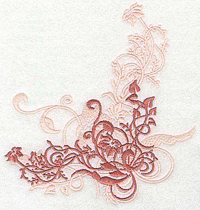Embroidery Design: Floral ivy swirl large<br> 6.45w X 6.90h | Embroidery Legacy Embroidery Design: Floral ivy swirl large<br> 6.45w X 6.90h