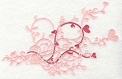 Embroidery Design: Heart swirls medium<br> 6.97w X 4.49h