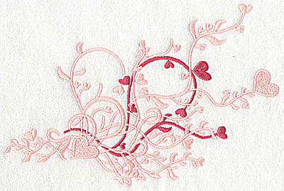Embroidery Design: Heart swirls large<br> 9.06w X 5.83h