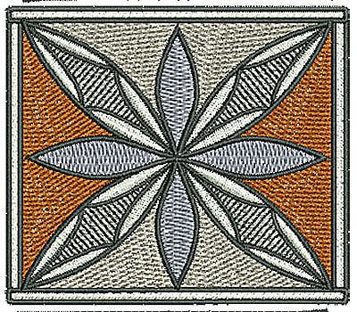 Embroidery Design: Southwest flower square design<br> 3.15w X 2.74h | Embroidery Legacy Embroidery Design: Southwest flower square design<br> 3.15w X 2.74h