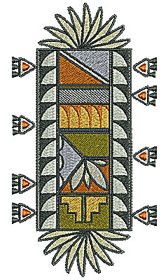 Embroidery Design: Southwest decorative design with triangles<br> 3.57w X 6.77h | Embroidery Legacy Embroidery Design: Southwest decorative design with triangles<br> 3.57w X 6.77h