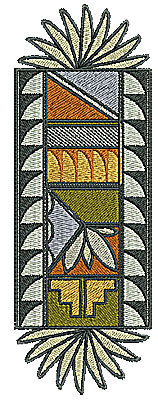 Embroidery Design: Southwest decorative design with ends <br> 2.37w X 6.77h | Embroidery Legacy Embroidery Design: Southwest decorative design with ends <br> 2.37w X 6.77h