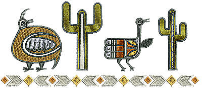 Embroidery Design: Southwestern border 1<br> 6.76w X 2.90h