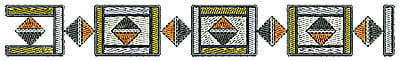 Embroidery Design: Southwestern border 4<br> 6.77w X 0.89h | Embroidery Legacy Embroidery Design: Southwestern border 4<br> 6.77w X 0.89h