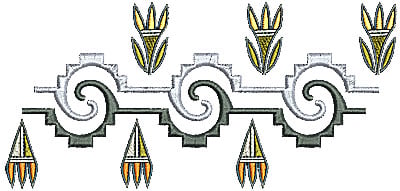 Embroidery Design: Southwestern border design 3<br> 6.77w X 3.20h